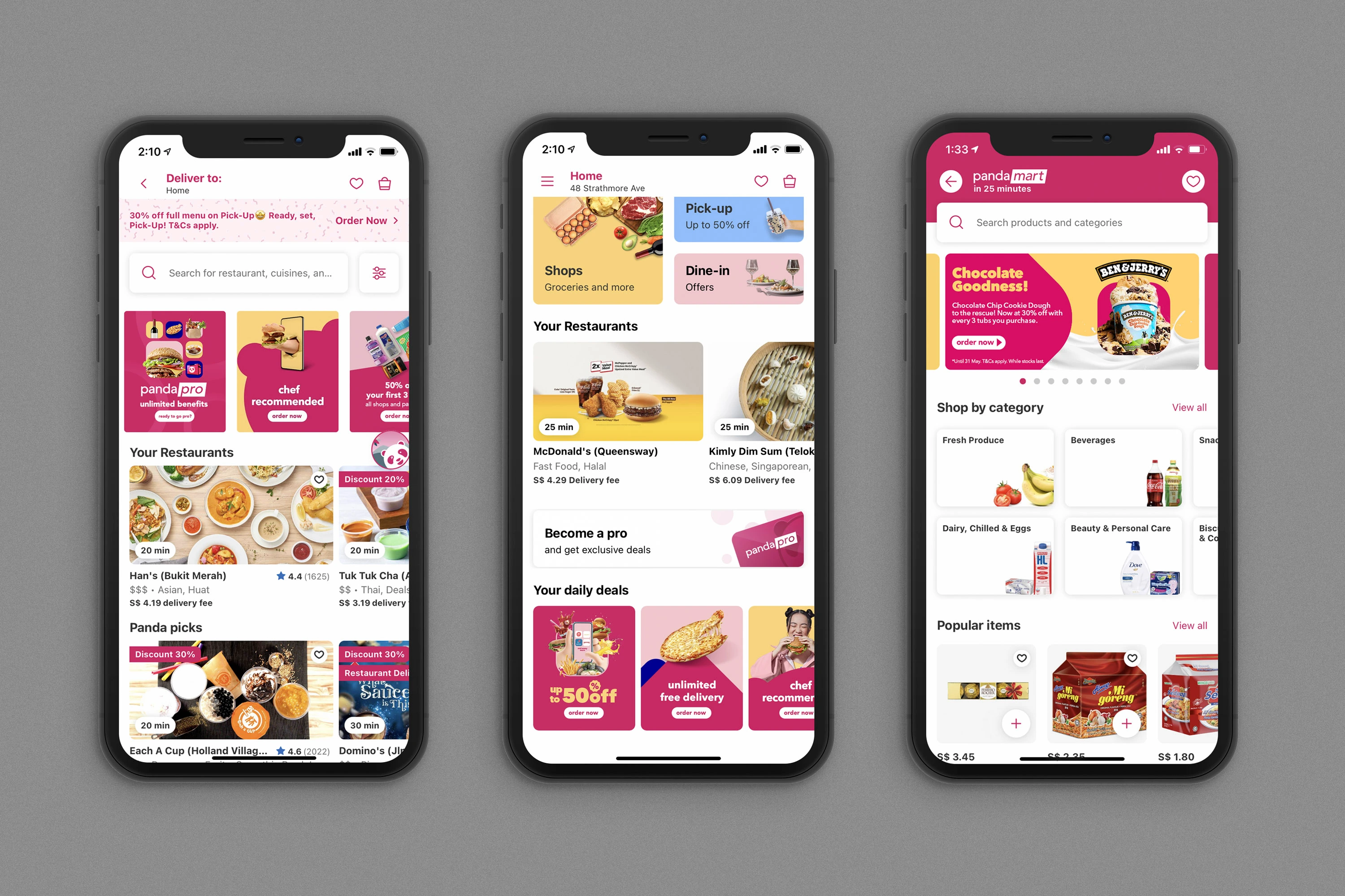 foodpanda � app screens